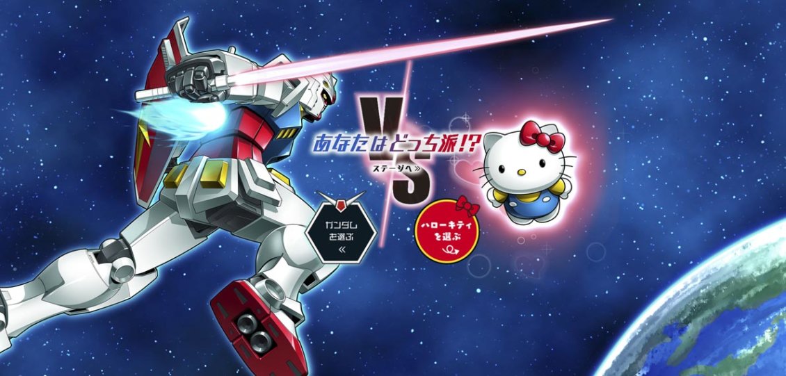 Gundam vs Hello Kitty